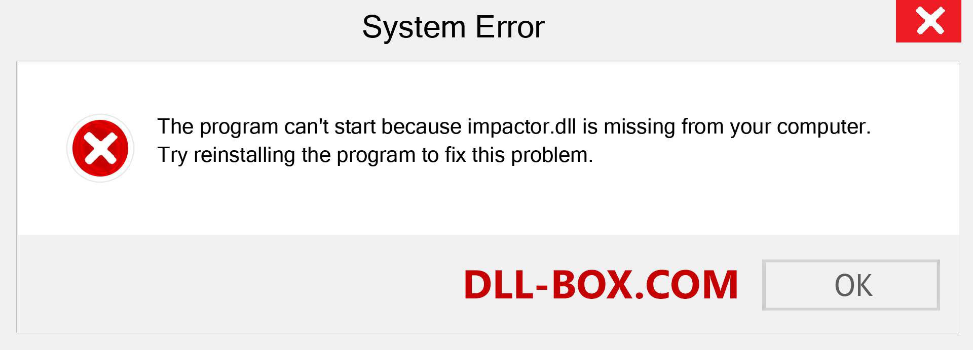  impactor.dll file is missing?. Download for Windows 7, 8, 10 - Fix  impactor dll Missing Error on Windows, photos, images